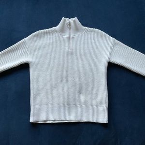 Banana Republic Chunky Slouchy Knit Ribbed‎ 1/4 Zip Pullover
